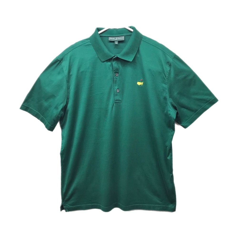 Masters Collection Golf Polo Shirt Green Size L 100% Pima Cotton Short Sleeve